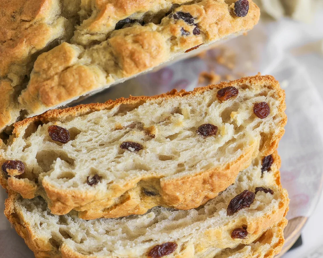 Freshly baked Gluten-Free Irish Soda Bread, golden crust and soft interior.