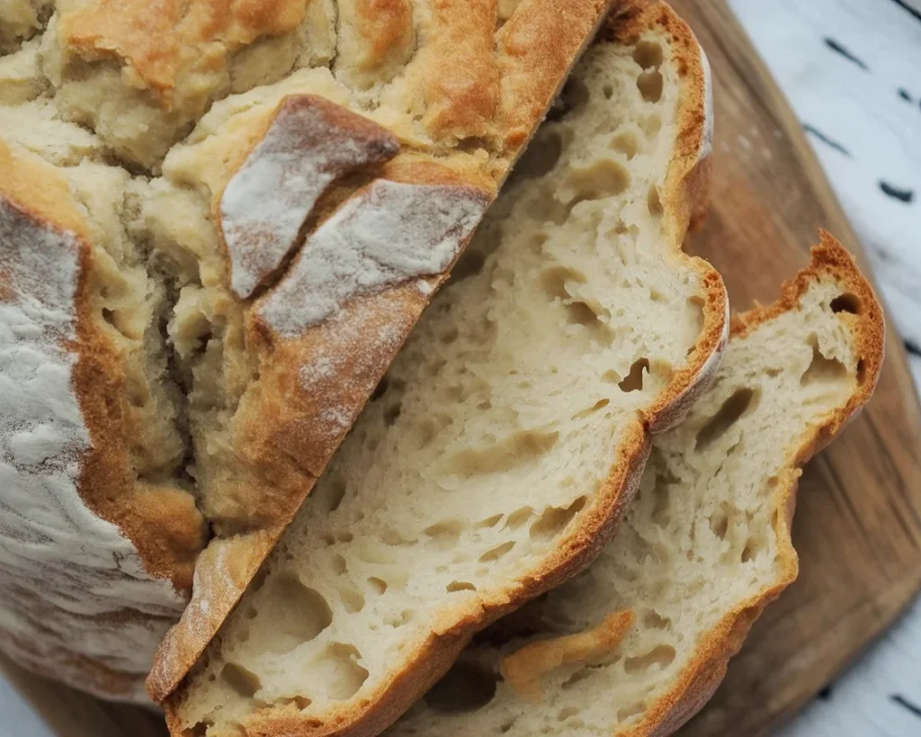 No Yeast Gluten-Free Soda Bread fresh out of the oven, crusty and tender.