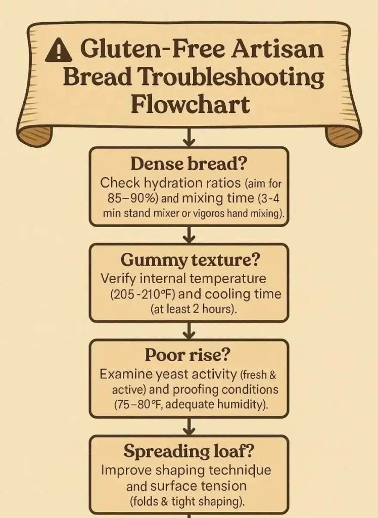 gluten-free artisan bread troubleshooting flowchart