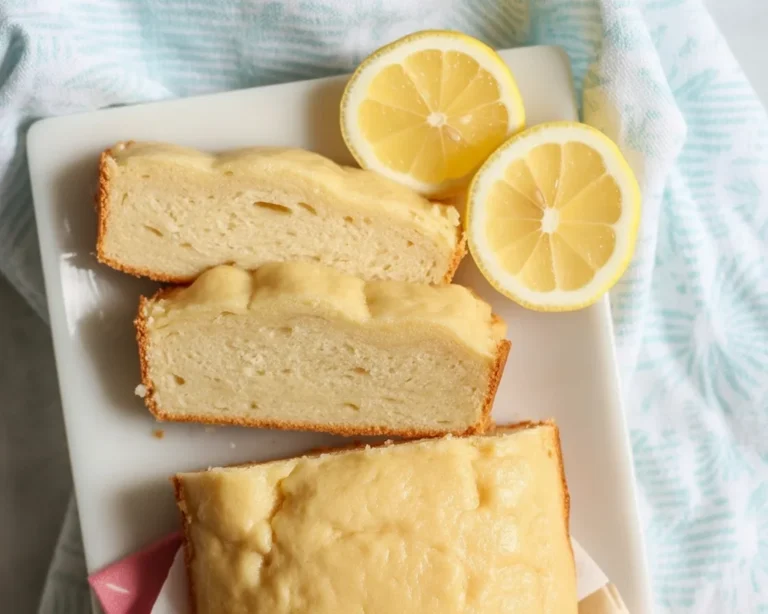 Delicious gluten-free lemon sweet bread served on a wooden table.