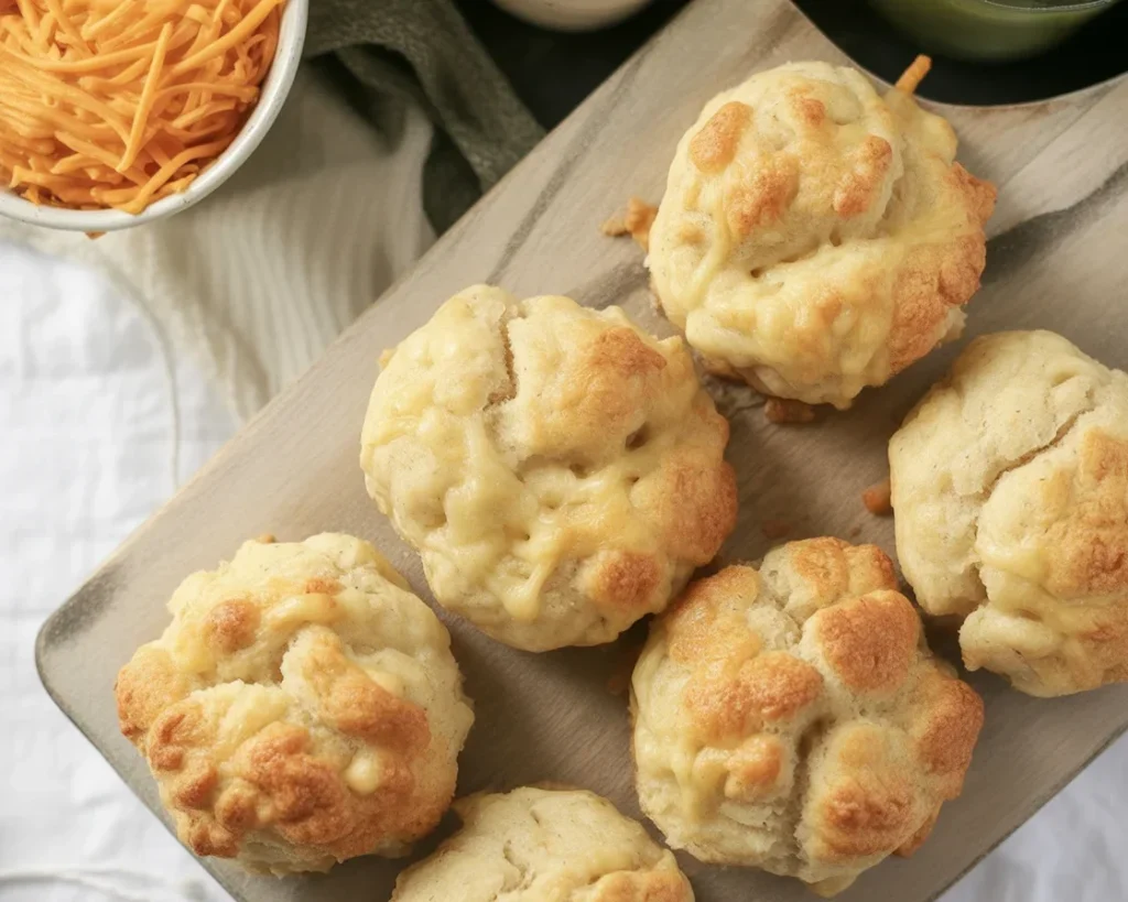 Delicious Gluten-Free Cheesy Garlic Drop Biscuits fresh from the oven