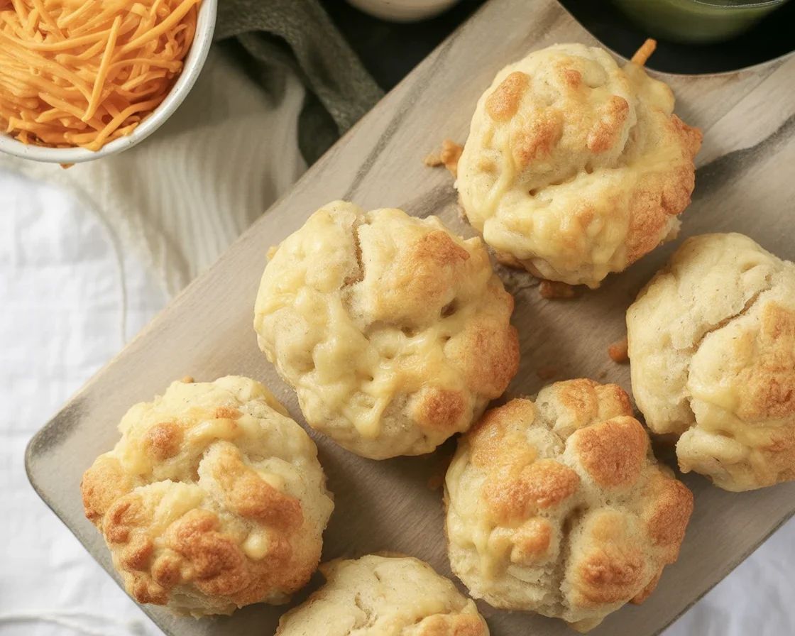 Delicious Gluten-Free Cheesy Garlic Drop Biscuits fresh from the oven
