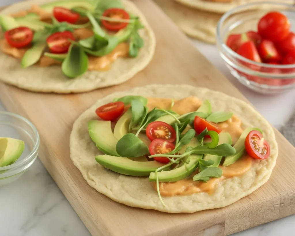 Gluten-Free Almond Flour Flatbread fresh out of the oven, soft and fluffy.