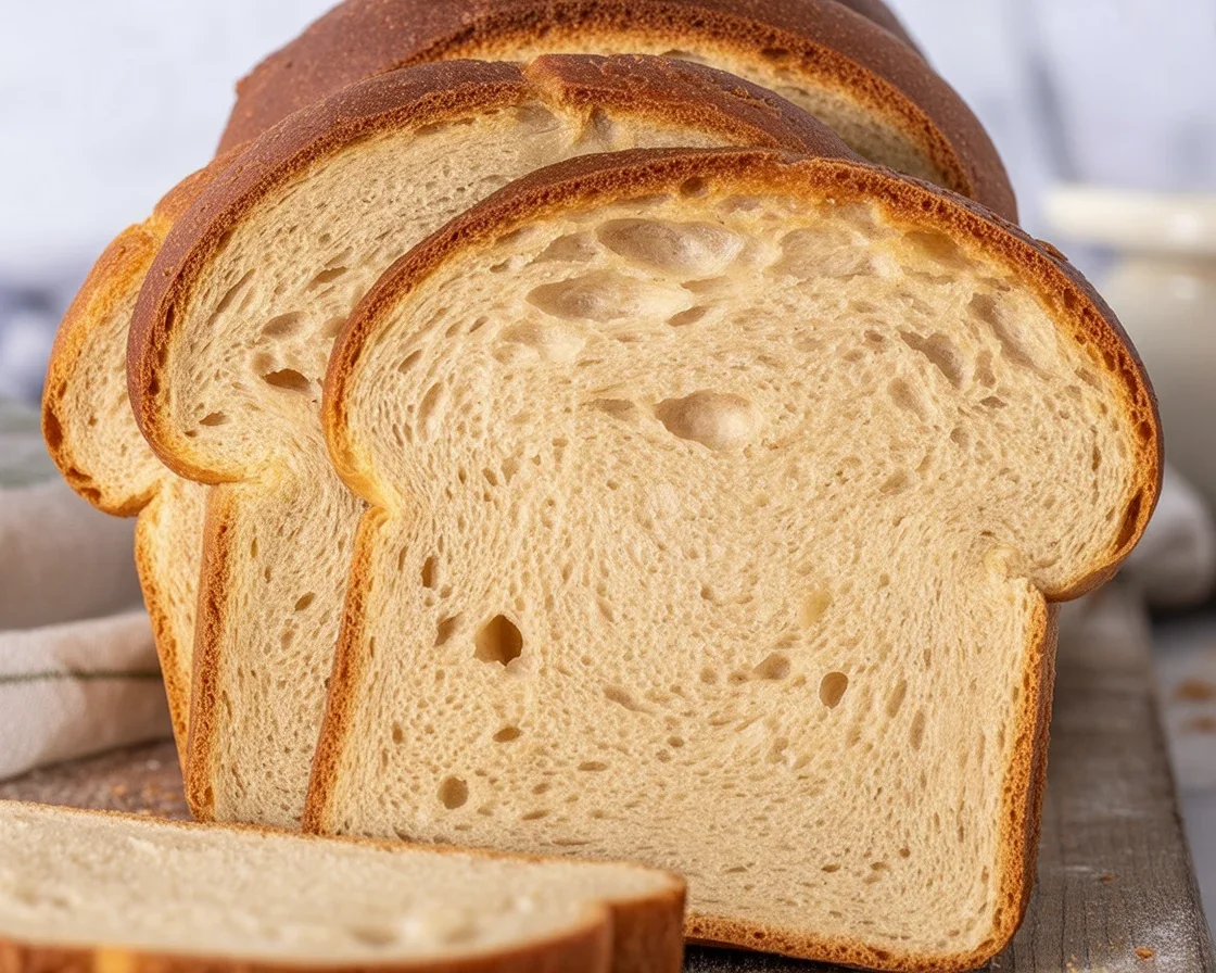 Delicious Gluten-Free Sandwich Bread fresh out of the oven, soft and fluffy.