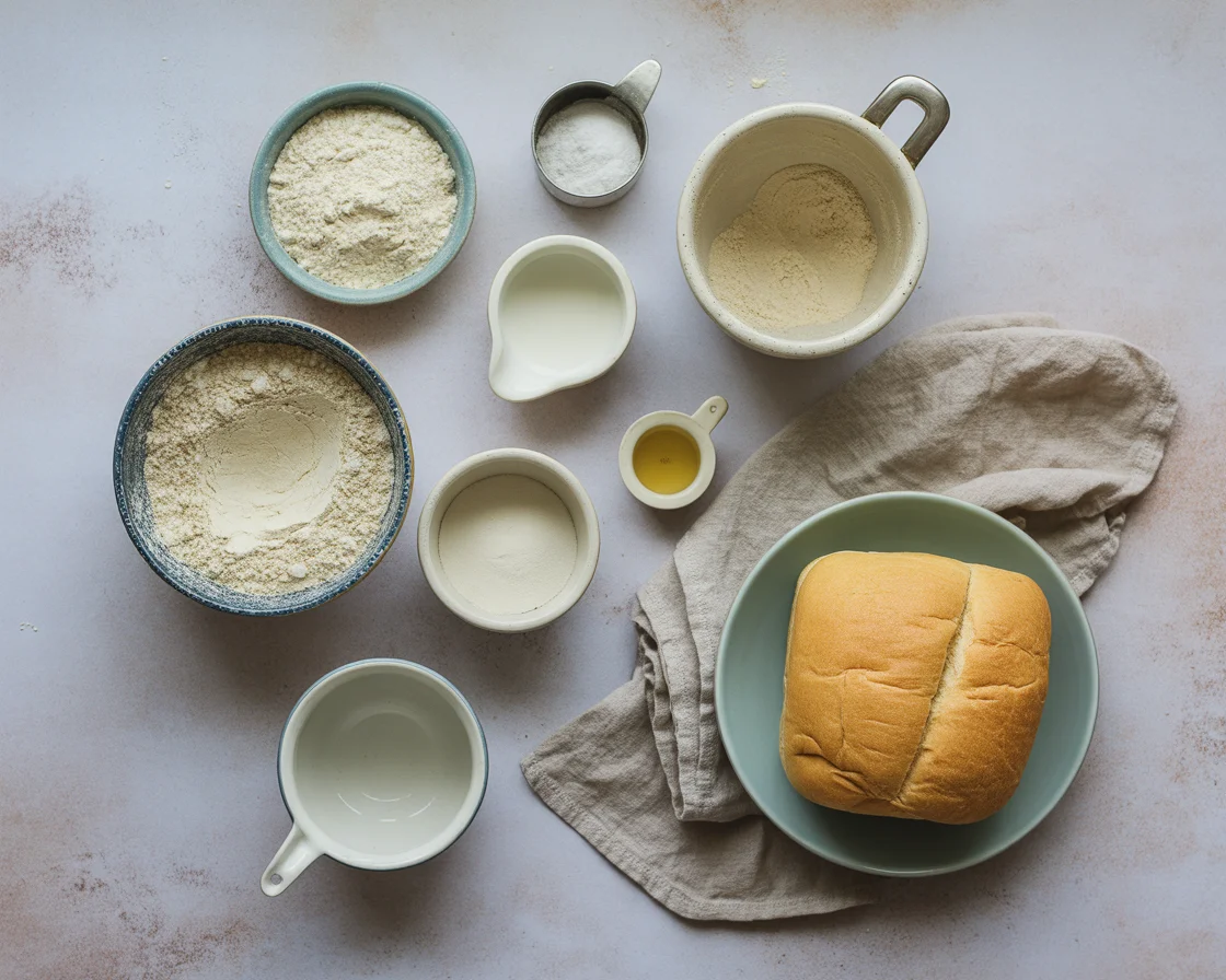 ingredients for Gluten-Free Dairy-Free Sandwich Bread