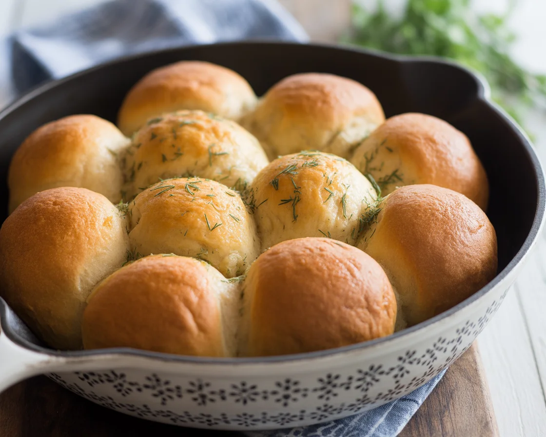 A savory treat of  a golden gluten-free cheddar cheese dinner rolls in a big ceramic bowl