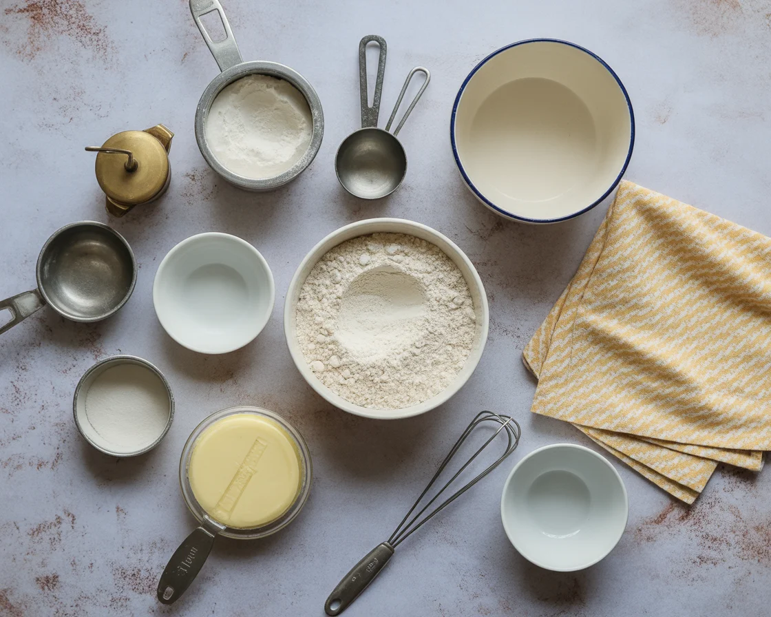 A head-shot showing the Ingredients of Vegan Gluten-Free Dinner Rolls recipe