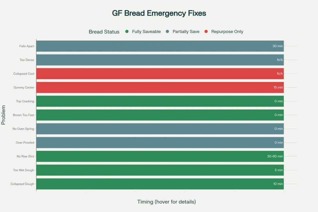 Emergency Fixes and Salvage Guide for Gluten-Free Dairy-Free Bread Disasters Chart