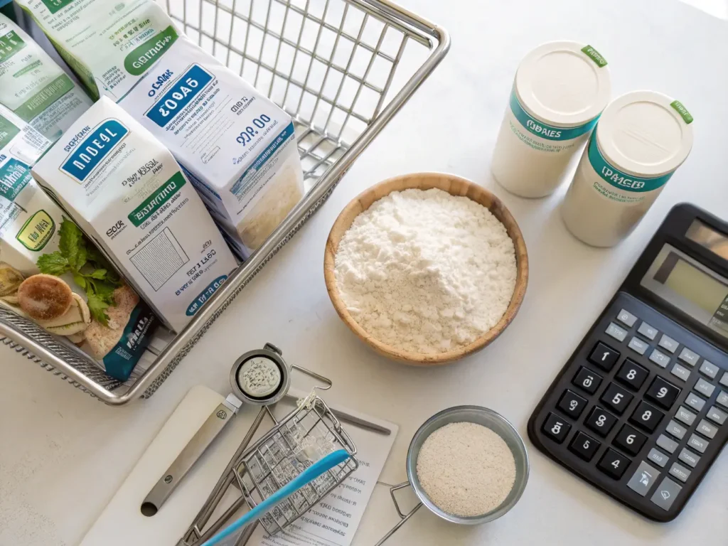 Budget-friendly gluten-free and dairy-free baking ingredients with price comparison for cost-effective bread making