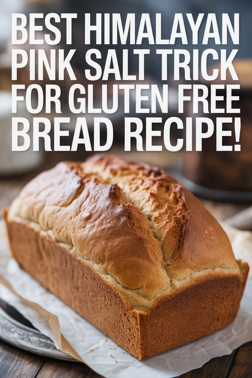 A Pinterest style image of  Himalayan Pink Salt Trick for Gluten Free Bread Recipe!
