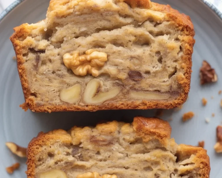 Moist and fluffy oat flour banana bread made with ripe bananas and no gluten.