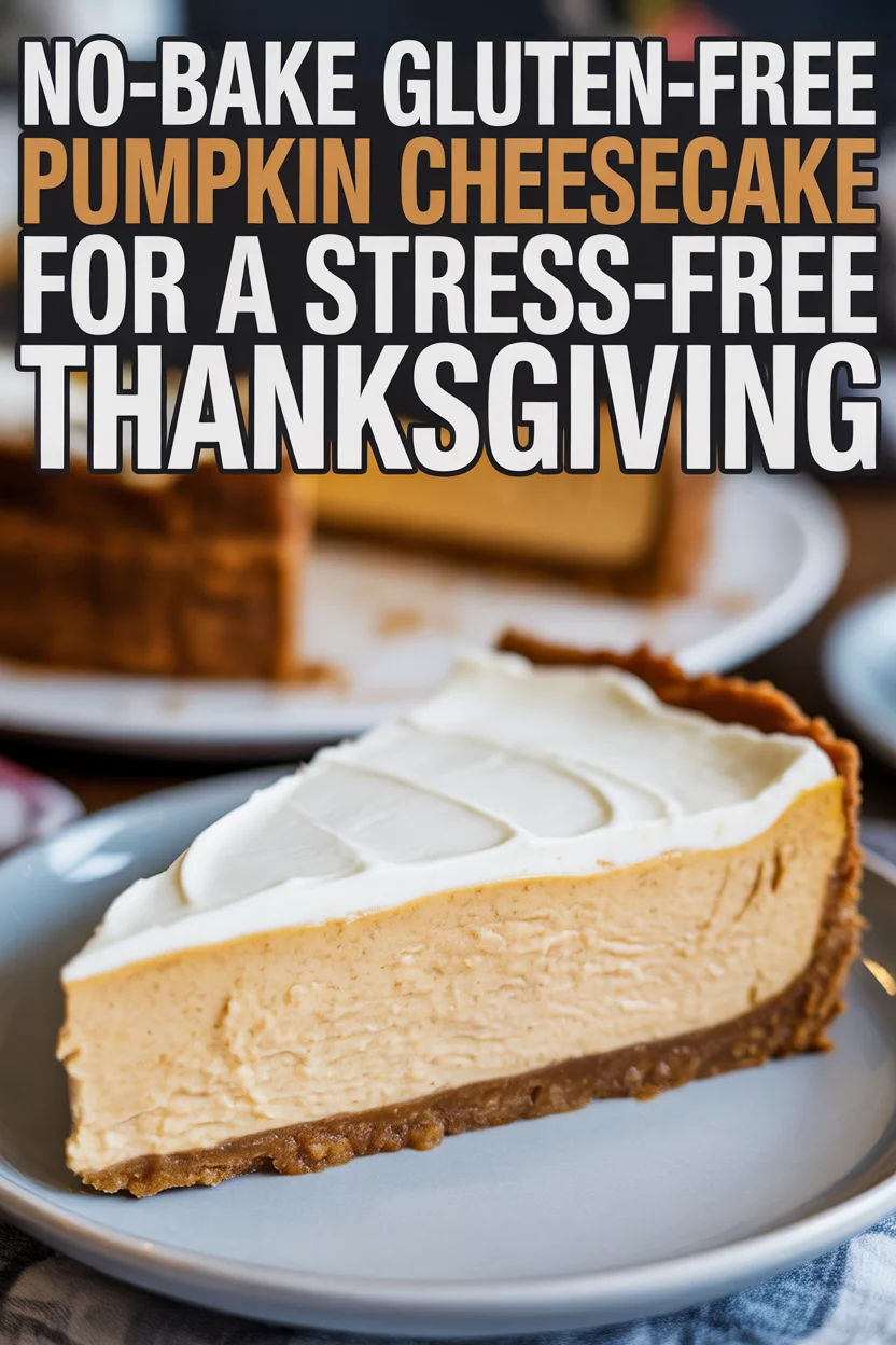 No-Bake Gluten-Free Pumpkin Cheesecake for a Stress-Free Thanksgiving