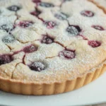 Cranberry Frangipane Tart with a buttery shortbread crust and juicy cranberries