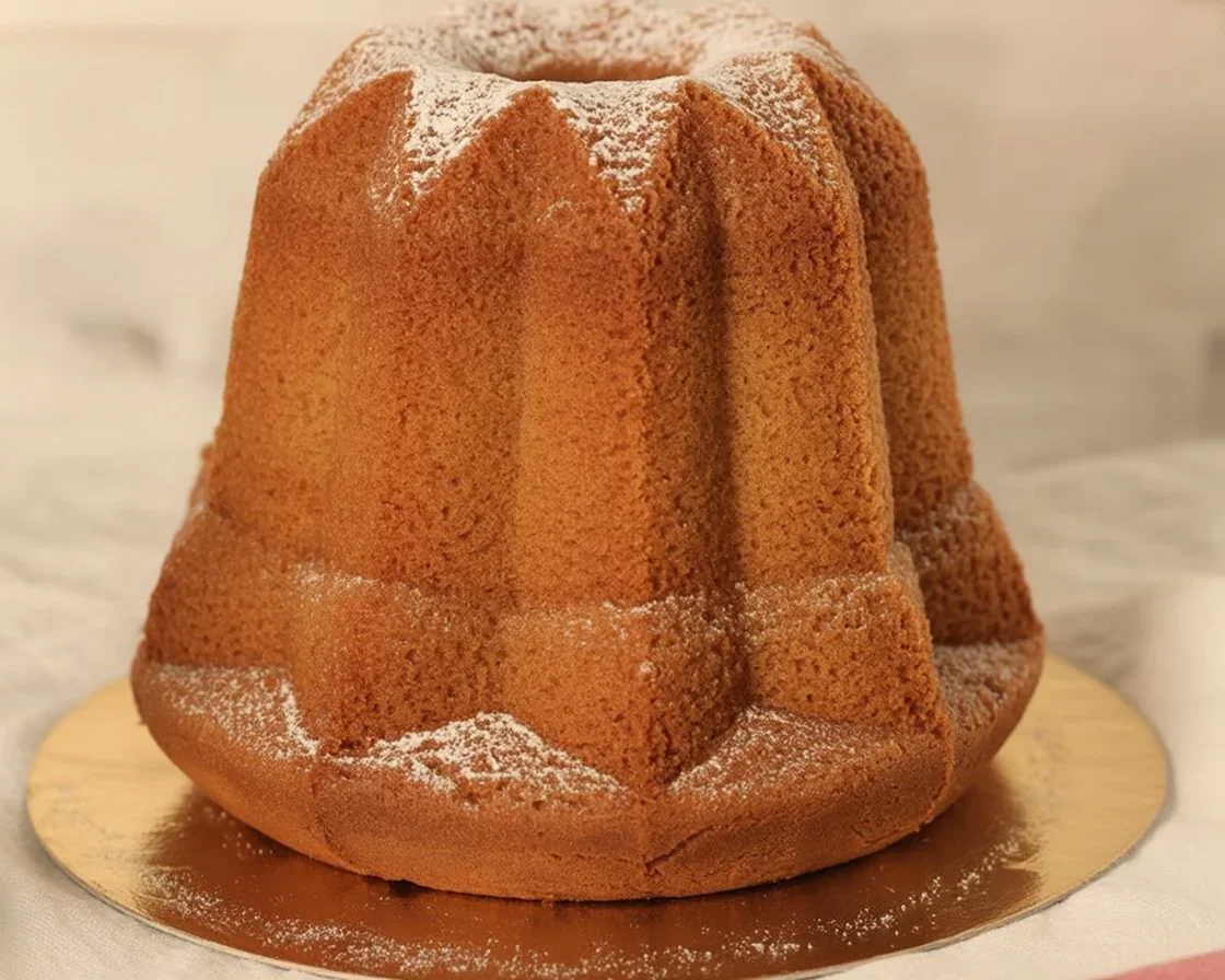 Gluten free pandoro cake, fluffy and buttery holiday treat from Italy.