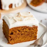 Moist Gluten-Free Pumpkin Gingerbread with spices and brown sugar glaze