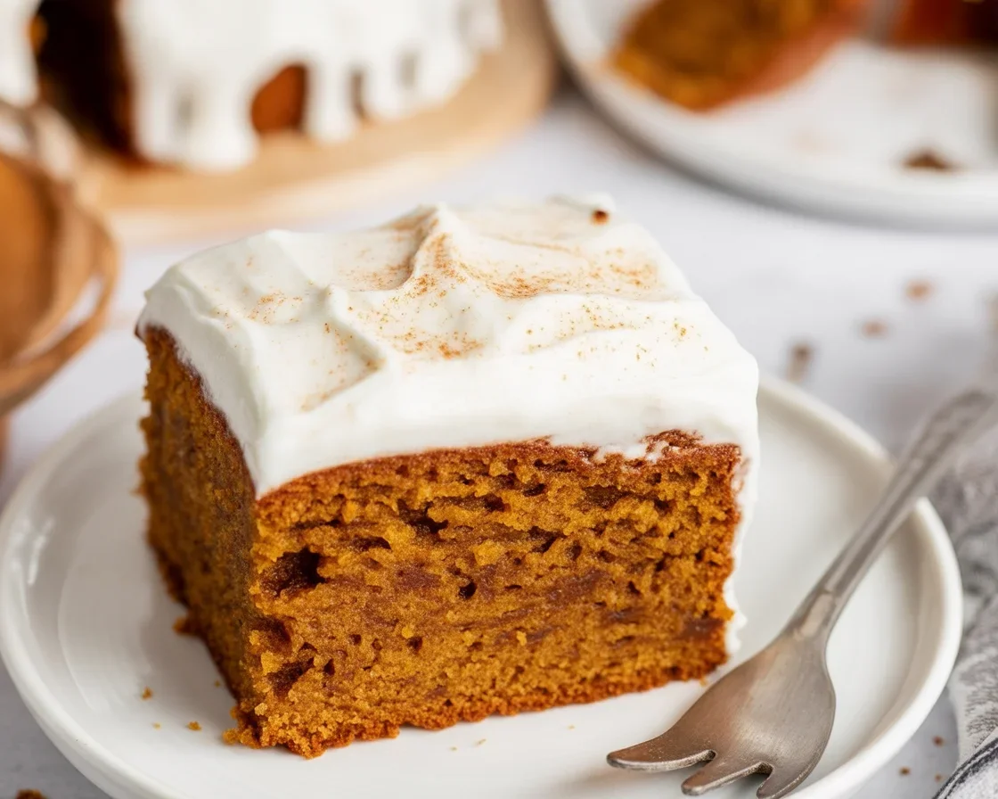 Moist Gluten-Free Pumpkin Gingerbread with spices and brown sugar glaze