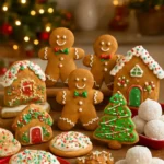 Delicious easy gluten-free Christmas cookies on a festive holiday platter.
