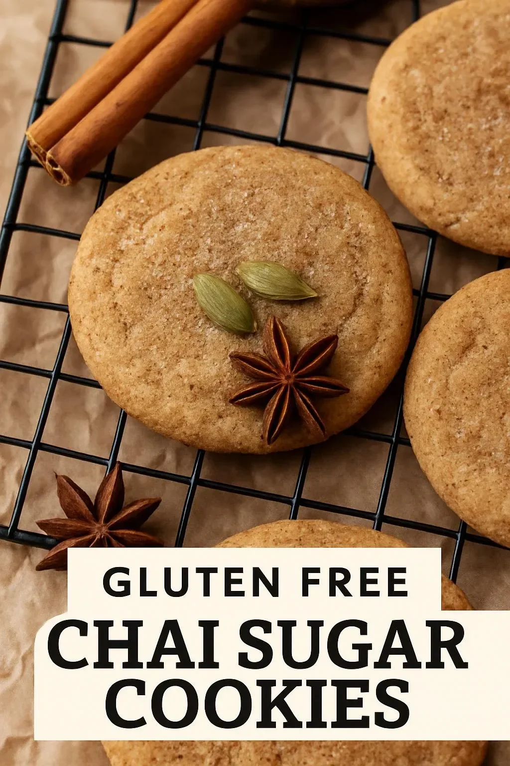 Gluten-free chai spice cookies adorned with autumn spices and a warm finish