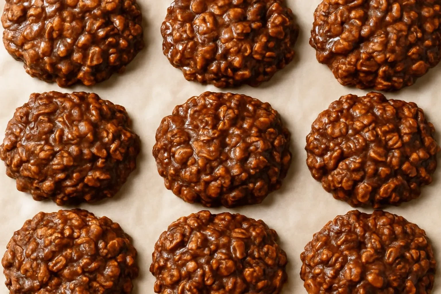 Delicious gluten-free no bake cookies on a plate, dairy-free dessert recipe