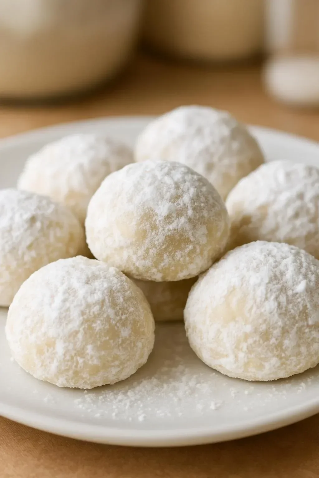 Gluten-free snowball cookies with caramel and cashews