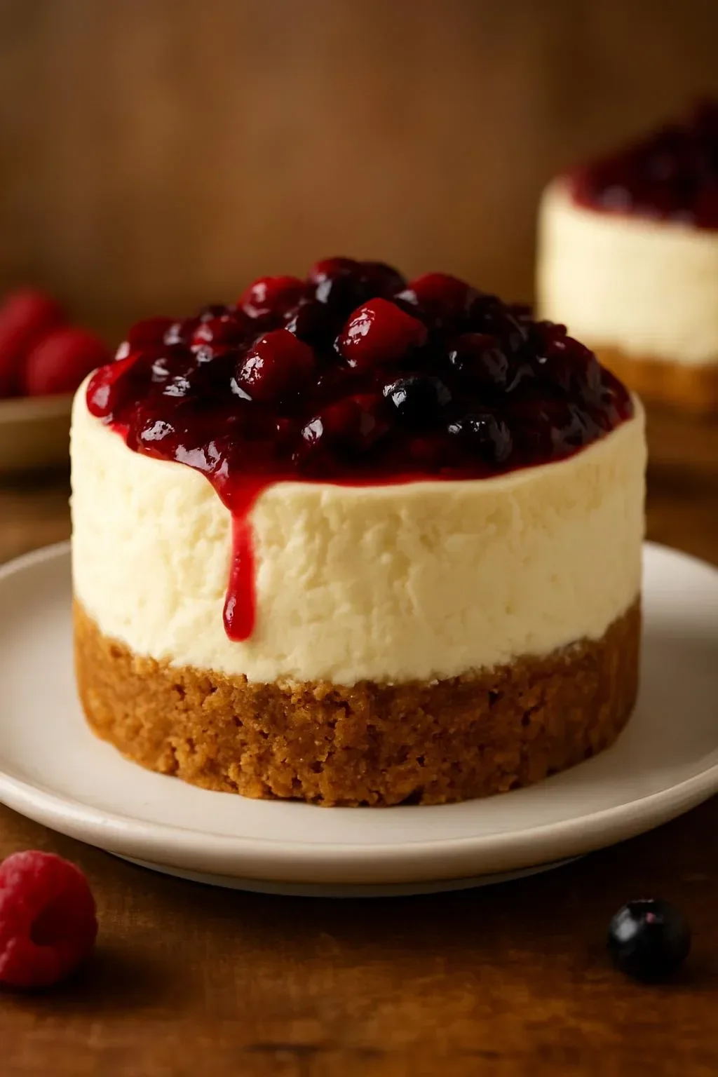 Delicious mini vegan cheesecakes with gluten-free crust and various toppings