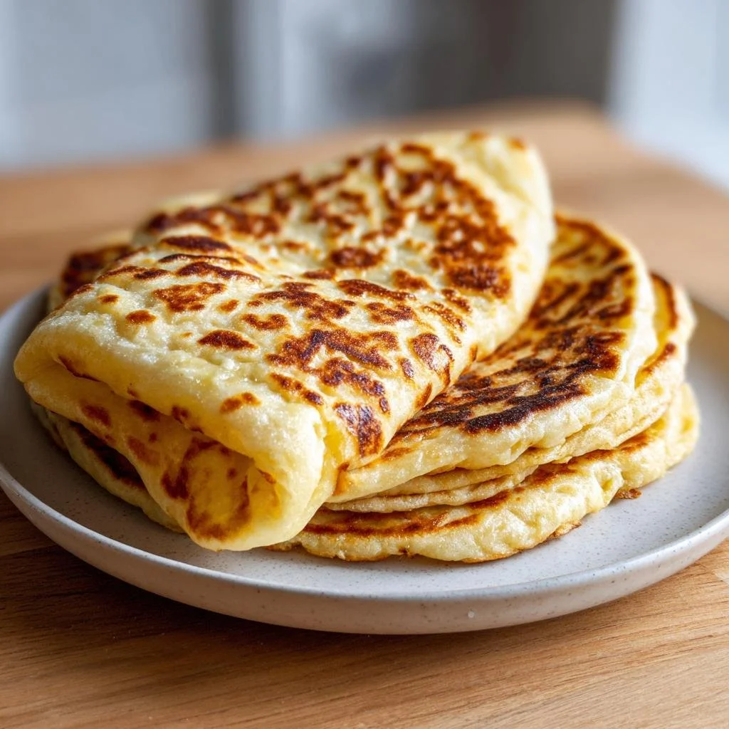 Easy homemade potato starch flatbread recipe with simple ingredients.