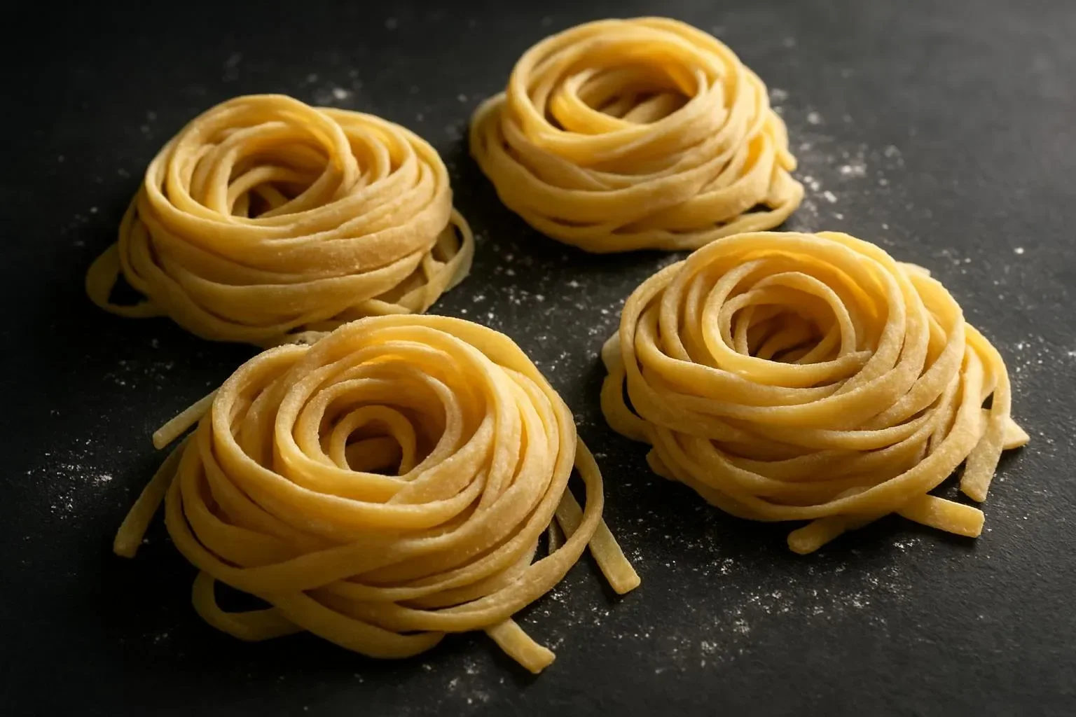 Homemade two-ingredient gluten-free pasta dough ready for cooking